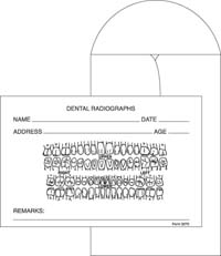 Dental Bite Plate X-Ray Envelope Dental Bite Plate X-Ray Envelope